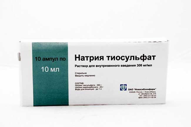 Тиосульфат натрия при псориазе - описание, применение препарата